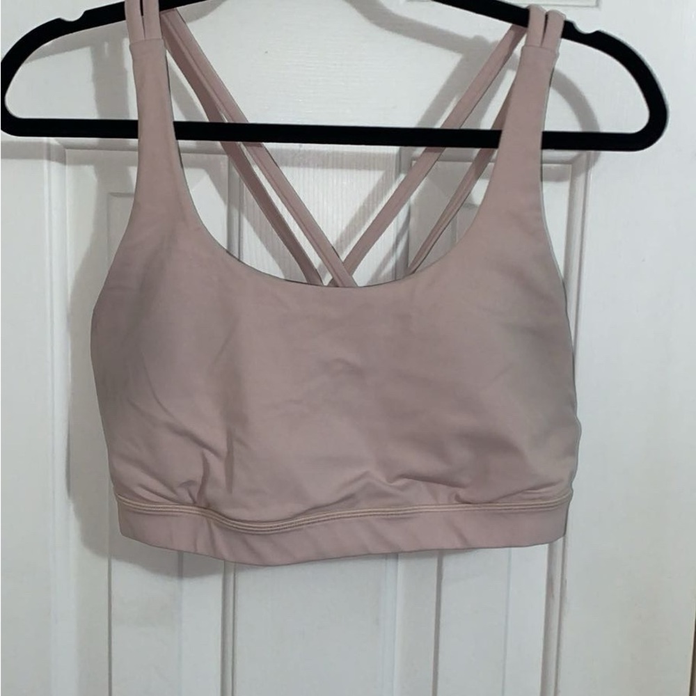 Light Pink Lululemon Free To Be Serene Sports Bra